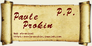 Pavle Prokin vizit kartica